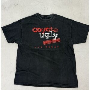 Vintage Coyote Ugly Las Vegas T-Shirt Mens XL Black Misbehavior Encouraged Y2K